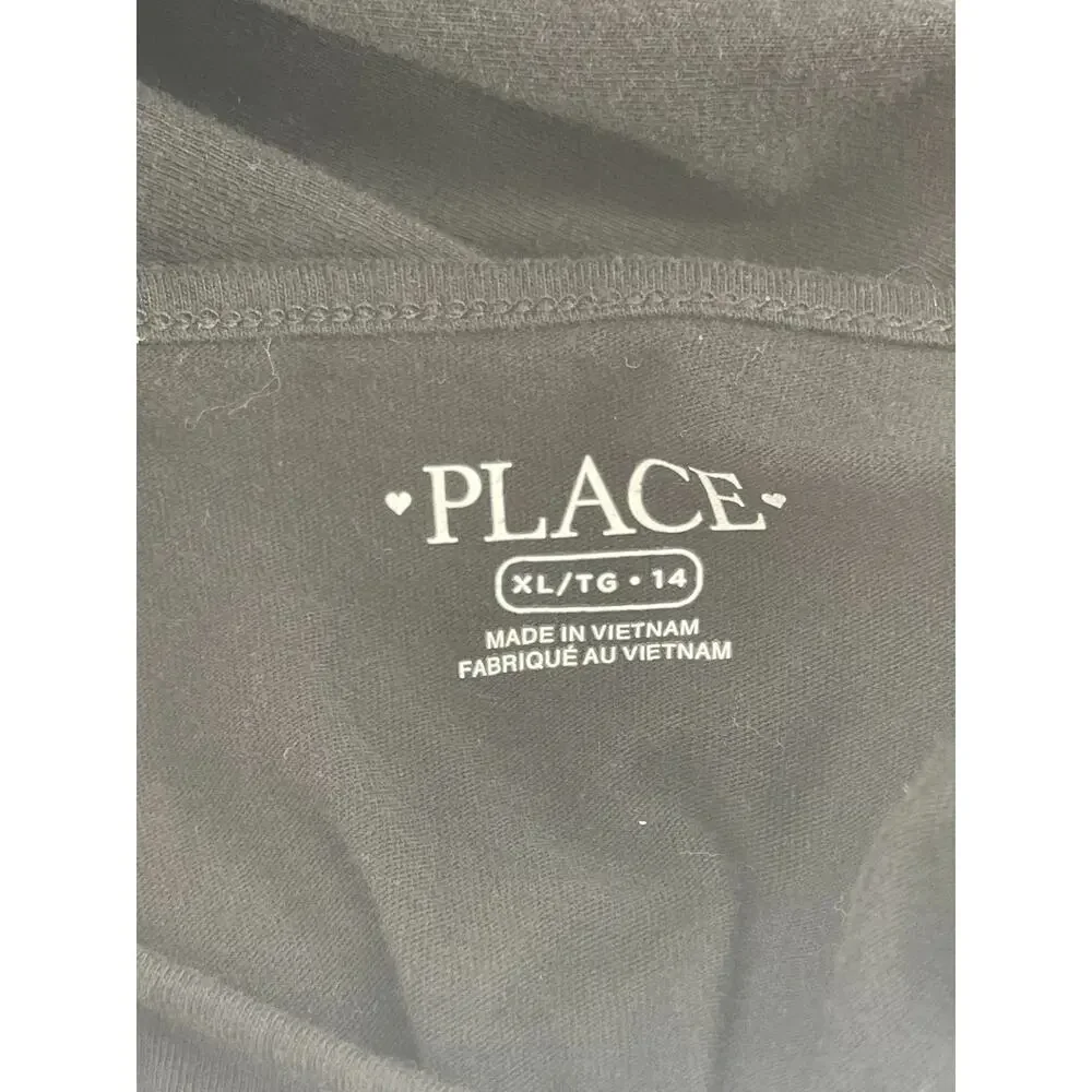The Children's Place Girls Black Short Sleeve Mini Dress Youth Size XL 14 - Picture 6 of 6